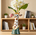 Resin Animal Head Vase, Creative Bubble Art Vase, Home Living Room Desktop Decoration (Plants Not Included) - Giraffe